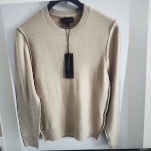 Truth by Republic Large Long Sleeve Beige Crewneck Sweater